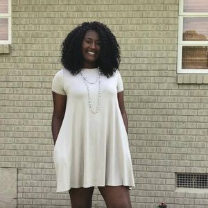 Bamboo Swing Dress in Mushroom